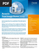 Datos Acronis True Image Home 2009