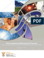 International Research Forum, Cape Town, South Africa