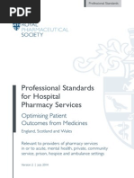 Rps - Professional Standards For Hospital Pharmacy PDF