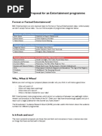 Writing a Proposal for a New Entertainment Programme