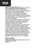Official CSAT Sample Paper by UPSC