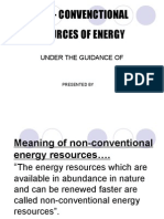 Non - Convenctional Sources of Energy: Under The Guidance of