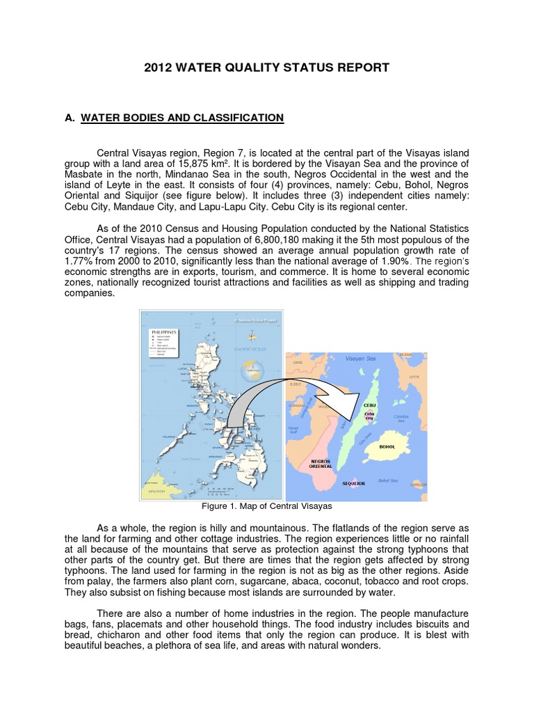 EMB 2012 Water Quality Status Report Final PDF Water Pollution