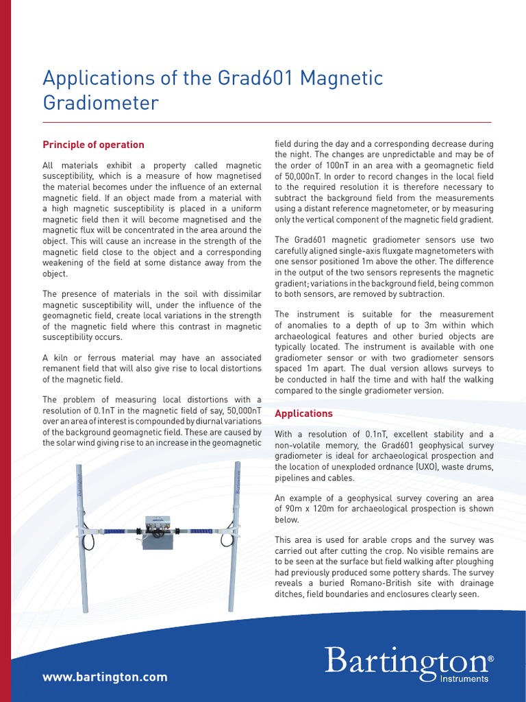 Grad601 Magnetic Gradiometer Overview | PDF | Earth's Magnetic Field ...