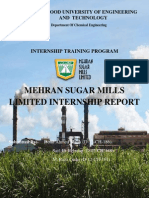 Mehran Sugar Mill Internship Report