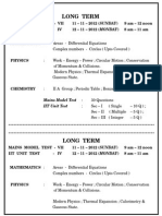 Long Term: Mains Model Test: IIT Unit Test