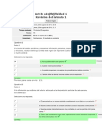 Act 3: Adsjfldjflnidad 1 Revisión Del Intento 1: Puntos para Este Envío: 1/1