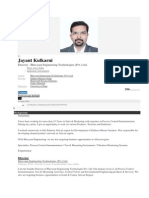 Jayant Kulkarni: Director - Bhavyam Engineering Technologies (PVT.) LTD