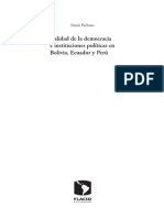 Pachano, Simón Calidad de La Democracia e Instituciones Políticas en Bolivia, Ecuador y Perú, Páginas 21-35.