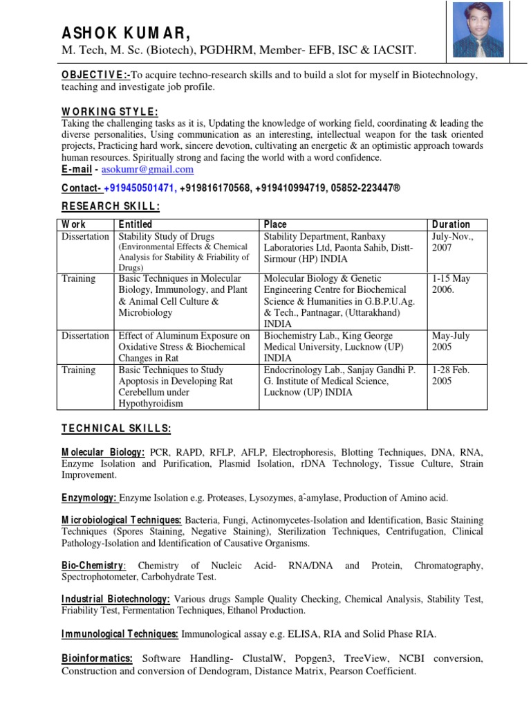 Dissertation msc biotechnology distance
