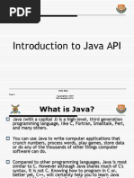 Intro To Java API