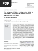 The Influence of Pilates Training on the Ability to Contract the Transversus Abdominis Muscle in Asymptomatic Individuals ( Rencana )