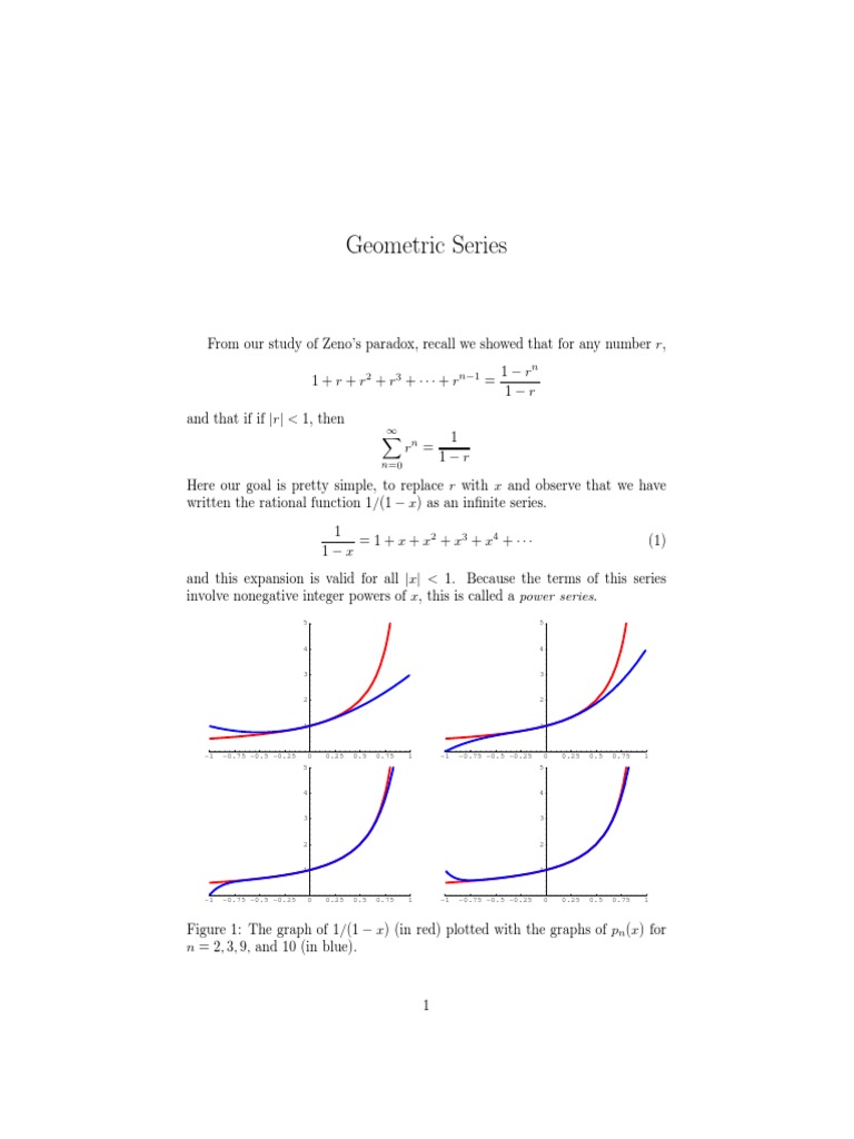 Understanding Geometric Series and Power Series | PDF | Real Analysis ...