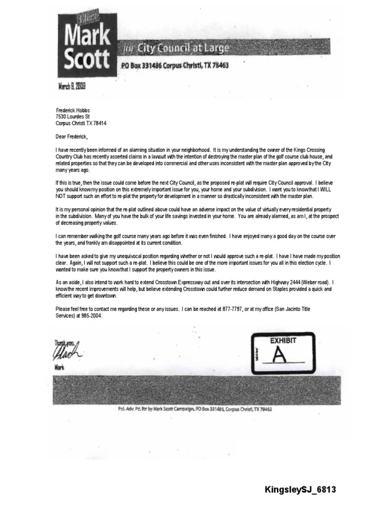 Scott's Letter | PDF | Law