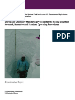 Snowpack Chemistry Monitoring Protocol For The Rocky Mountain Network Narrative and Standard Operating Procedures