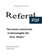 Revolutia Industriala Si Tehnologiile in Evul Mediu