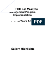 State of Isla Nga Maanyag Management Program Implementation - . - . - 4 Years After