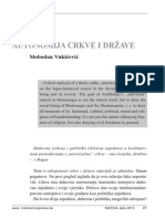 Slobodan Vukićević - Autonomija Crkve I Države PDF