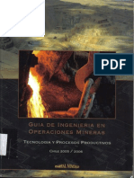 Guía de Ingeniería en Operaciones Mineras