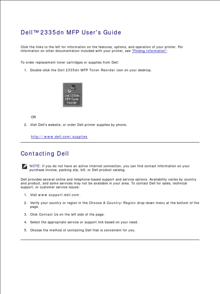 Dell 2335dn service manual | Windows Server 2003 | Microsoft Windows