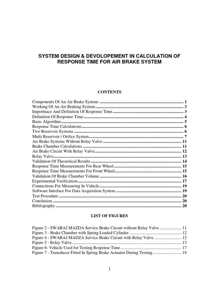 System Design & Devolopement in Calculation of Response Time For Air