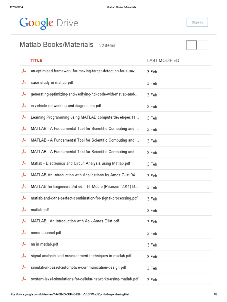 Matlab Books Materials | PDF