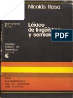 ROSA, NICOLÁS (1978), Signo, Símbolo y Texto, En 'Léxico de Lingüística y Semiología'