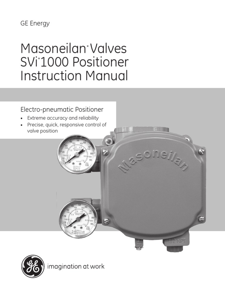 Masoneilan SVI1000 Digital Valve Positioner 2012 MANUAL RevA0212