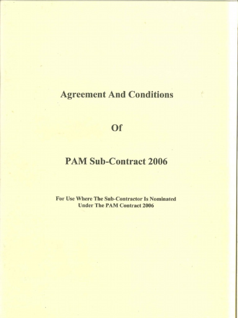 PAM Sub-Contract 2006
