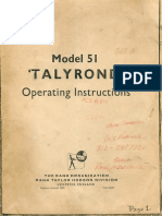 Talyrond 51 Operating Instructions
