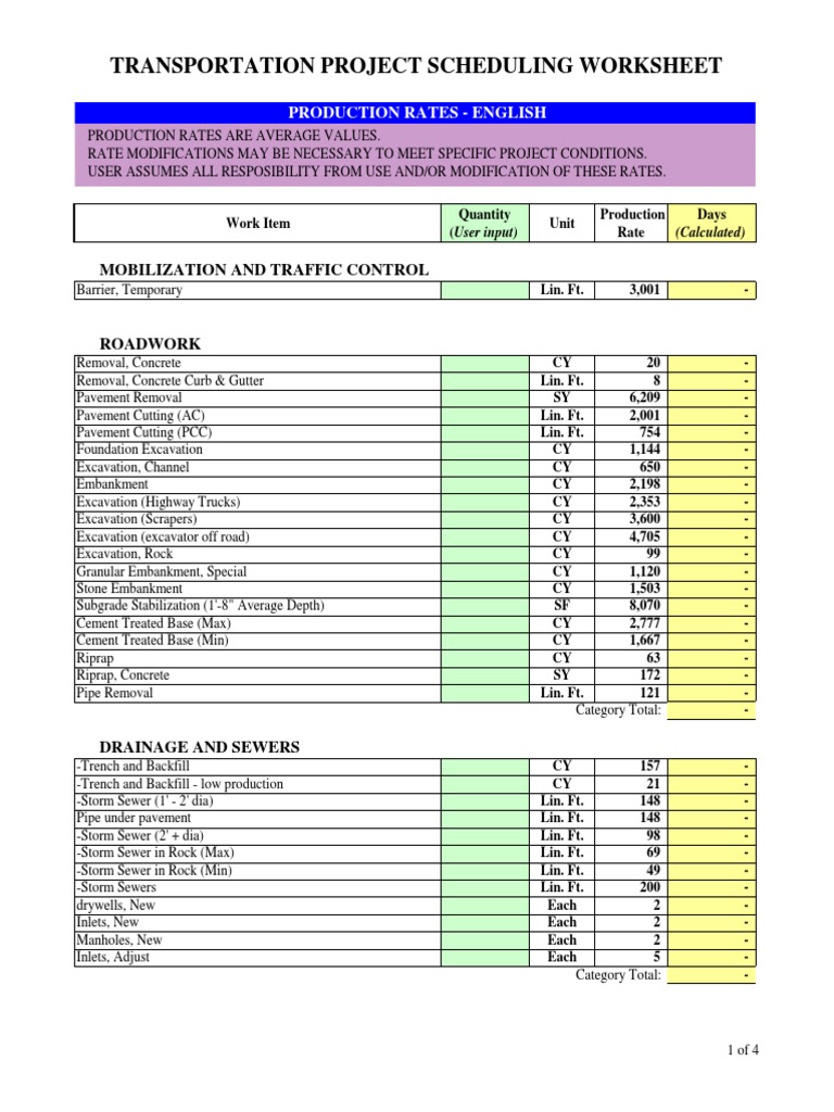 Production Rates Road Surface Concrete Free 30day Trial Scribd