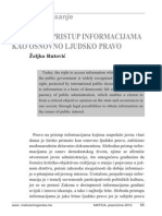 Željko Rutović - Slobodan Pristup Informacijama Kao Osnovno Ljudsko Pravo