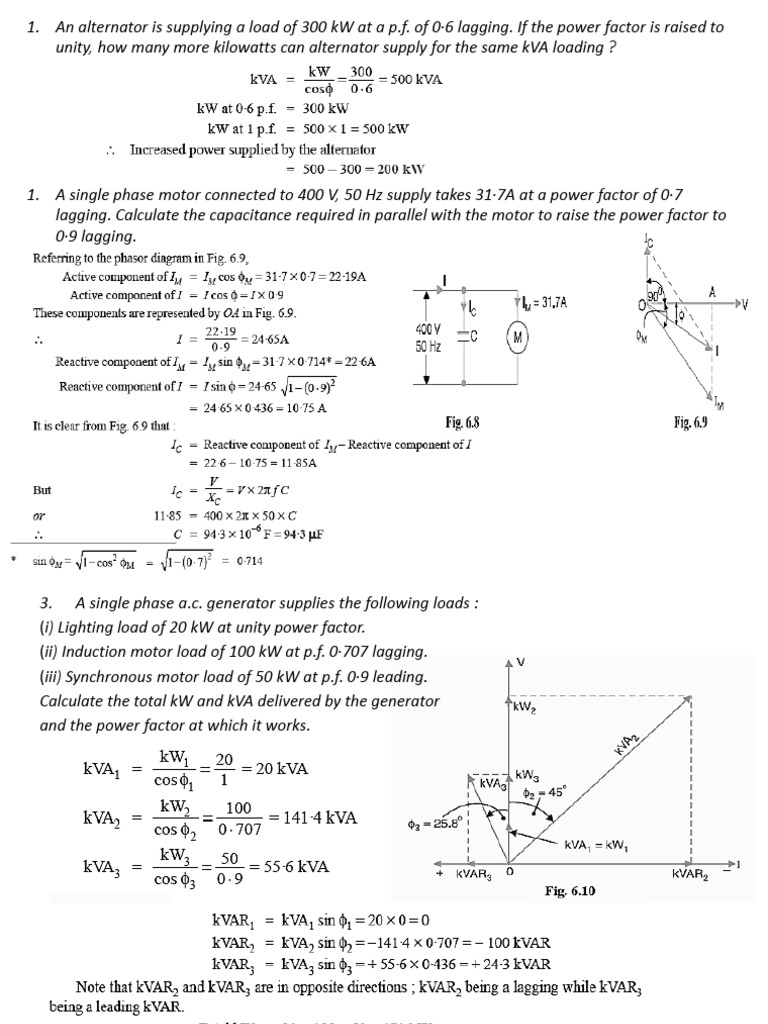 Power Factor Improvement | PDF