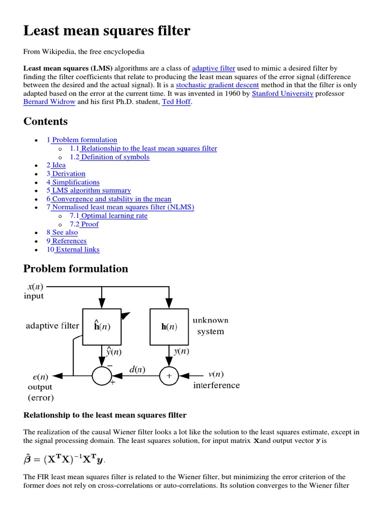 LMS Algorithm | Signal Processing | Algorithms