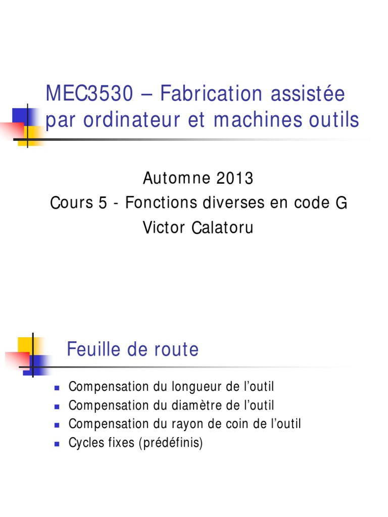 Cours Cnc G Code Pdf