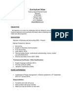 Curriculum Vitae: Objective