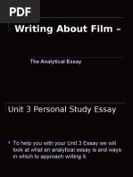 Download Art Video Unit 3 Personal Study Writing About Film  by marcatkinson SN25092783 doc pdf
