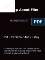 Art Video Unit 3 Personal Study Writing About Film
