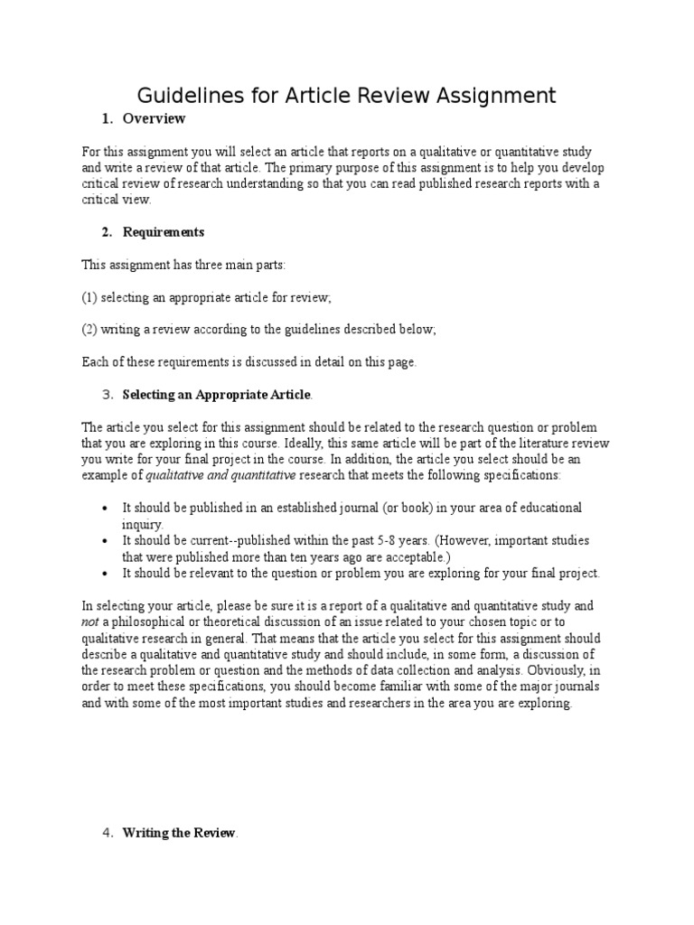 review guidelines research paper