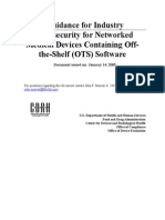 FDA Guidance - Cybersecurity For Networked Medical Devices Containing Off-The-Shelf (OTS) Software, Jan 14, 2005