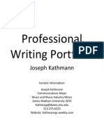 Professional Writing Portfolio For Online