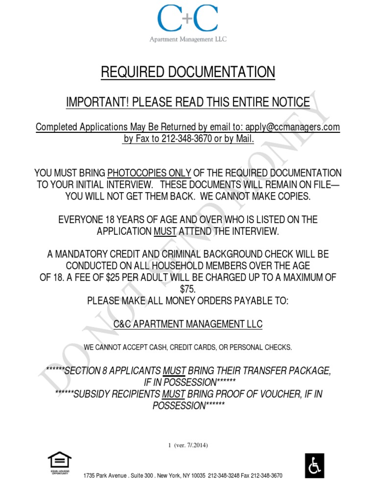 CC Apartment Application Template Final 2013 PDF Section 8 (Housing