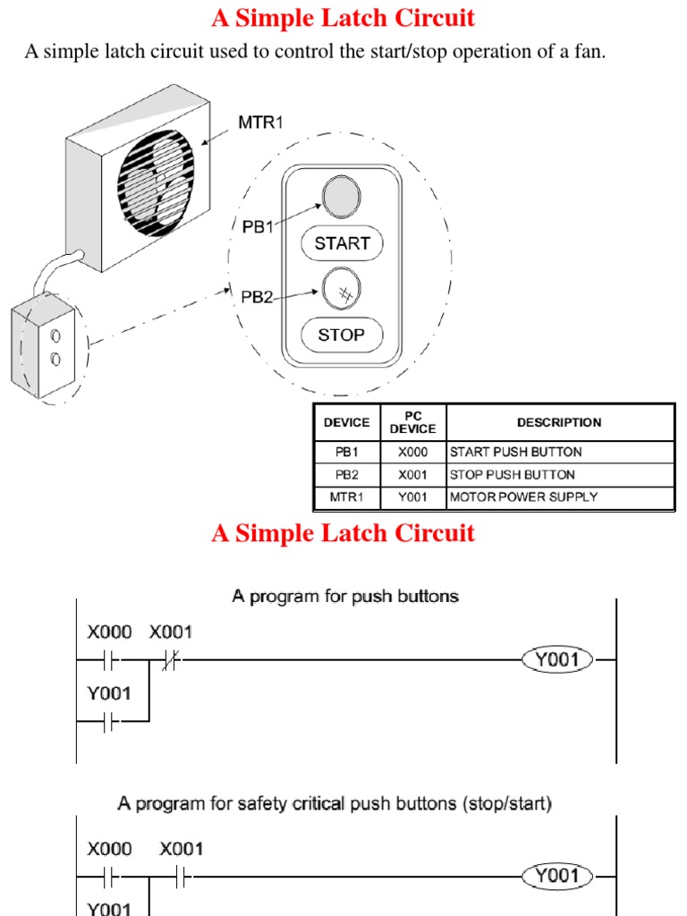 FX001 A Simple Latch Circuit | PDF