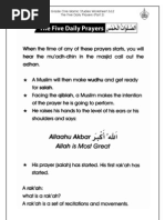 Grade 1 Islamic Studies - Worksheet 3.6.2 The Five Daily Prayers (Part 2)