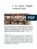25 Ways to Lower Supply Chain Inventory Costs