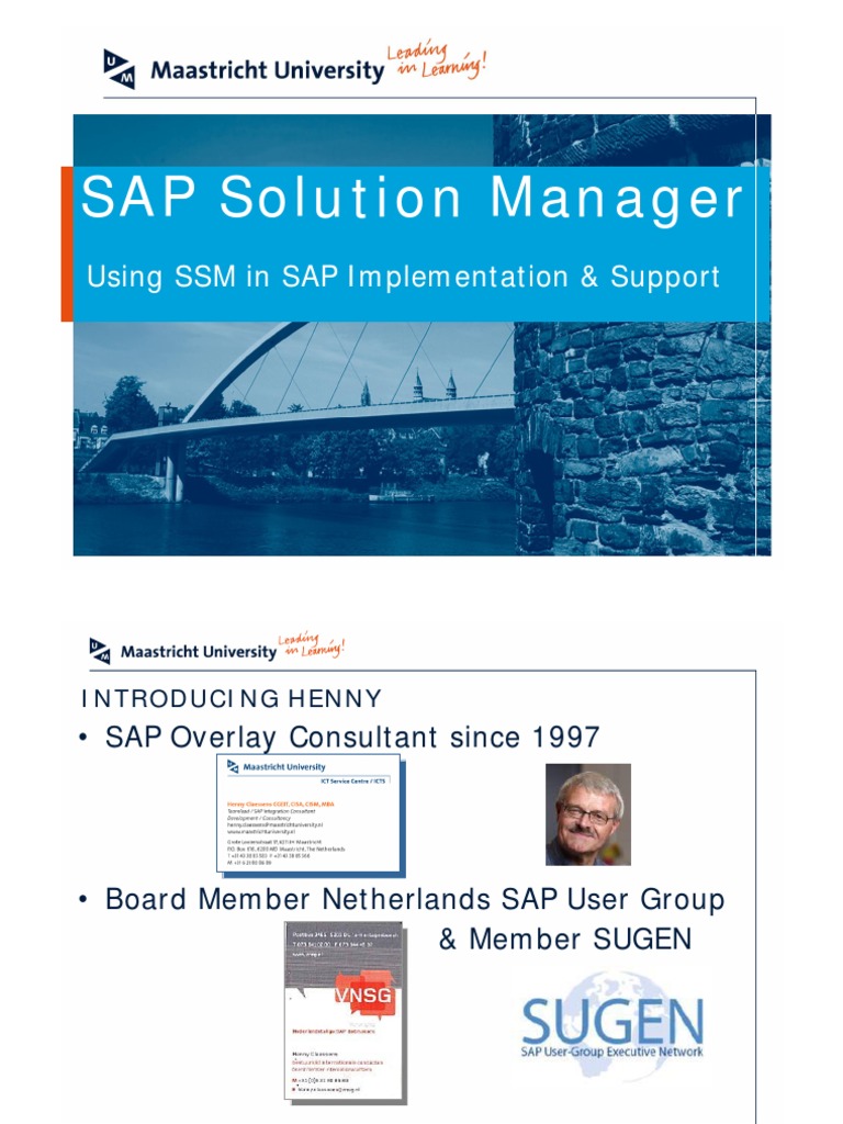SAP Solution Manager: Using SSM in SAP Implementation & Support | PDF |  Business Process | Educational Technology