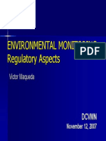 EEnvironmental Monitoring Regulatory Aspects