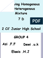 Identifying Homogenous and Heterogenous Mixture 7 D