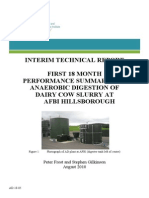 First 18 Month Performance Summary For Anaerobic Digestion of Dairy Cow Slurry at Afbi Hillsborough