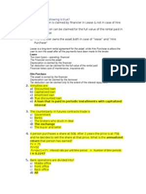 BFS L0 Ques, PDF, Loans